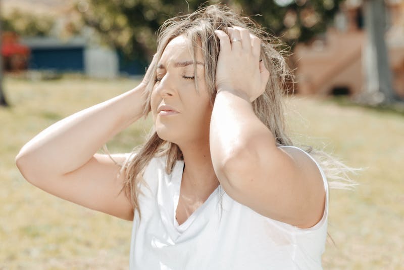 a woman who looks hurt